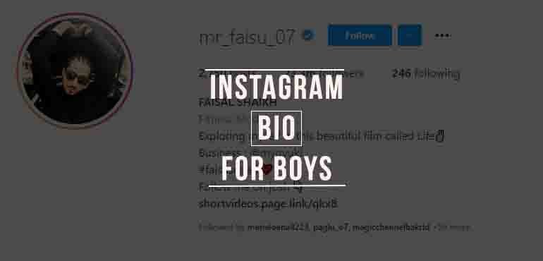 Instagram Bio for Boys Styles